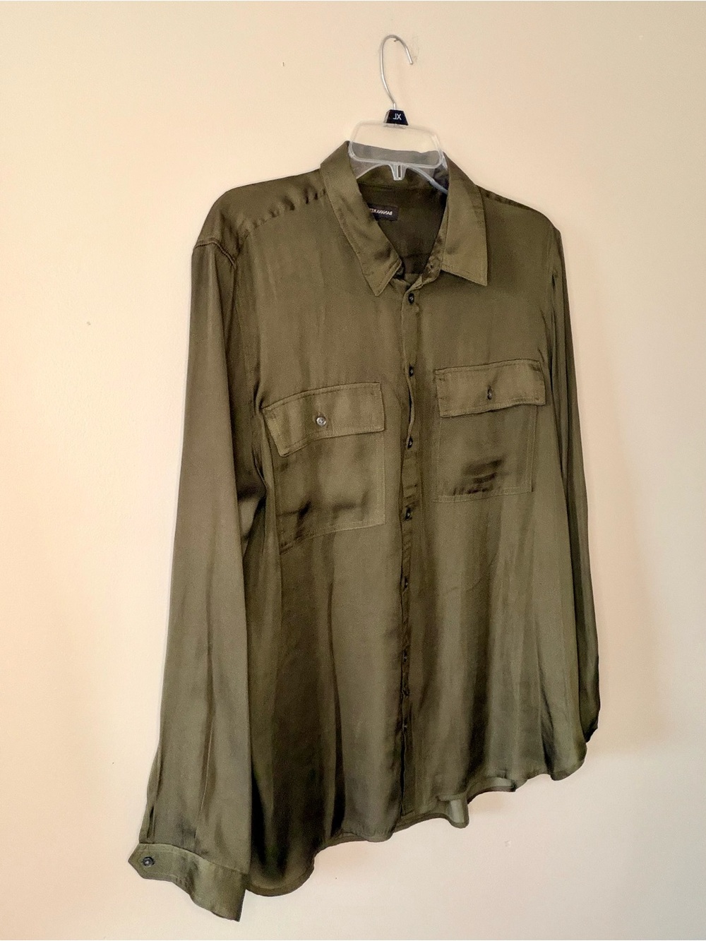 Banana Republic Olive Utility Button-Front Shirt